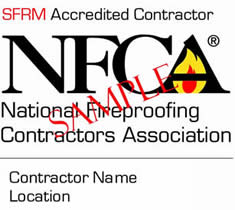 NFCA SFRM Accredited Contractor Sample Badge